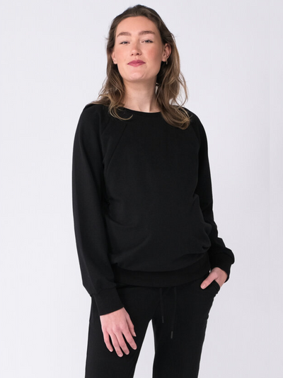 Sweater de maternité Noir