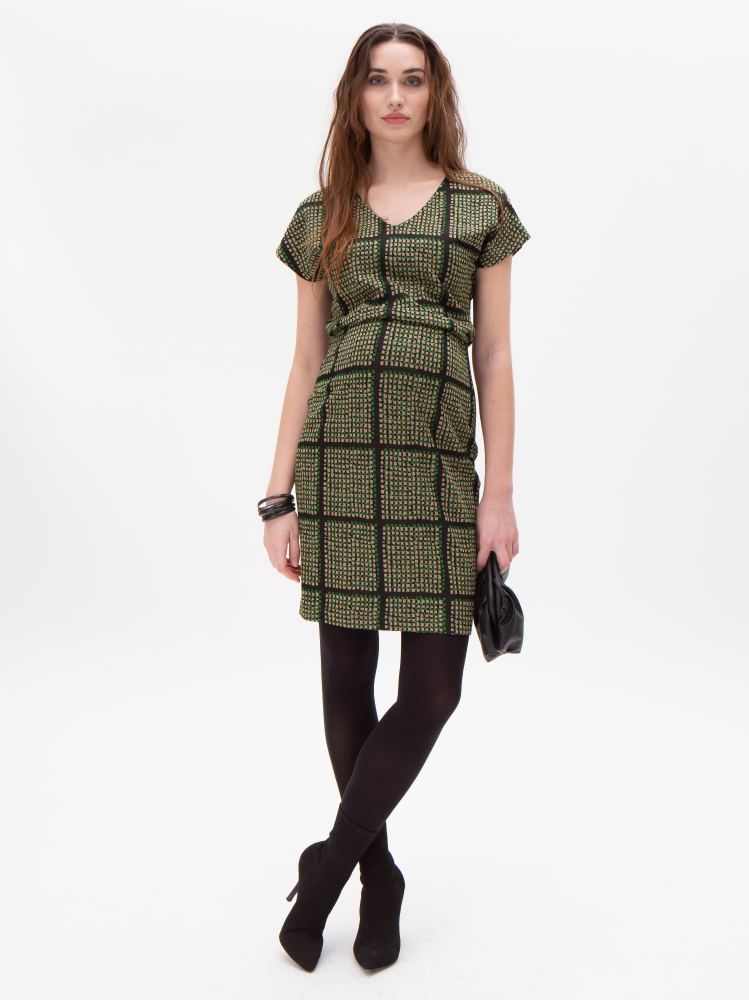 Green sequin maternity dress