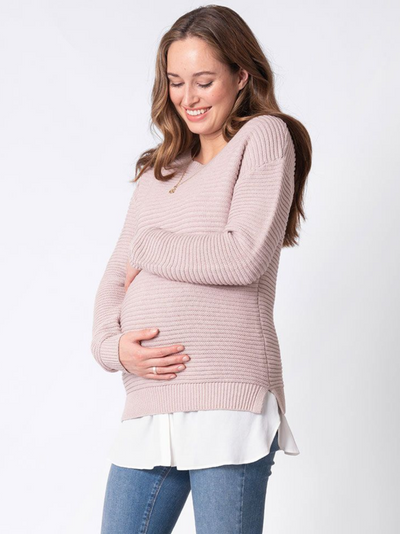 Pull chemise grossesse et allaitement Blush