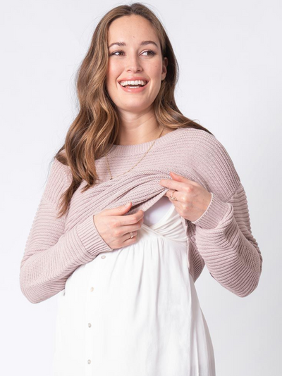 Pull chemise grossesse et allaitement Blush