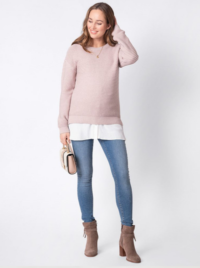 Pull chemise grossesse et allaitement Blush