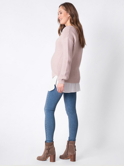 Pull chemise grossesse et allaitement Blush