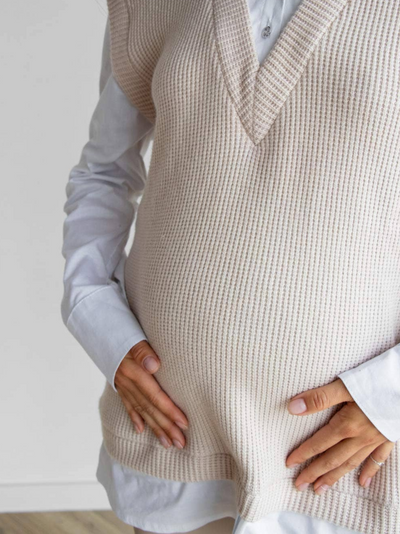 Beige maternity sweater/shirt