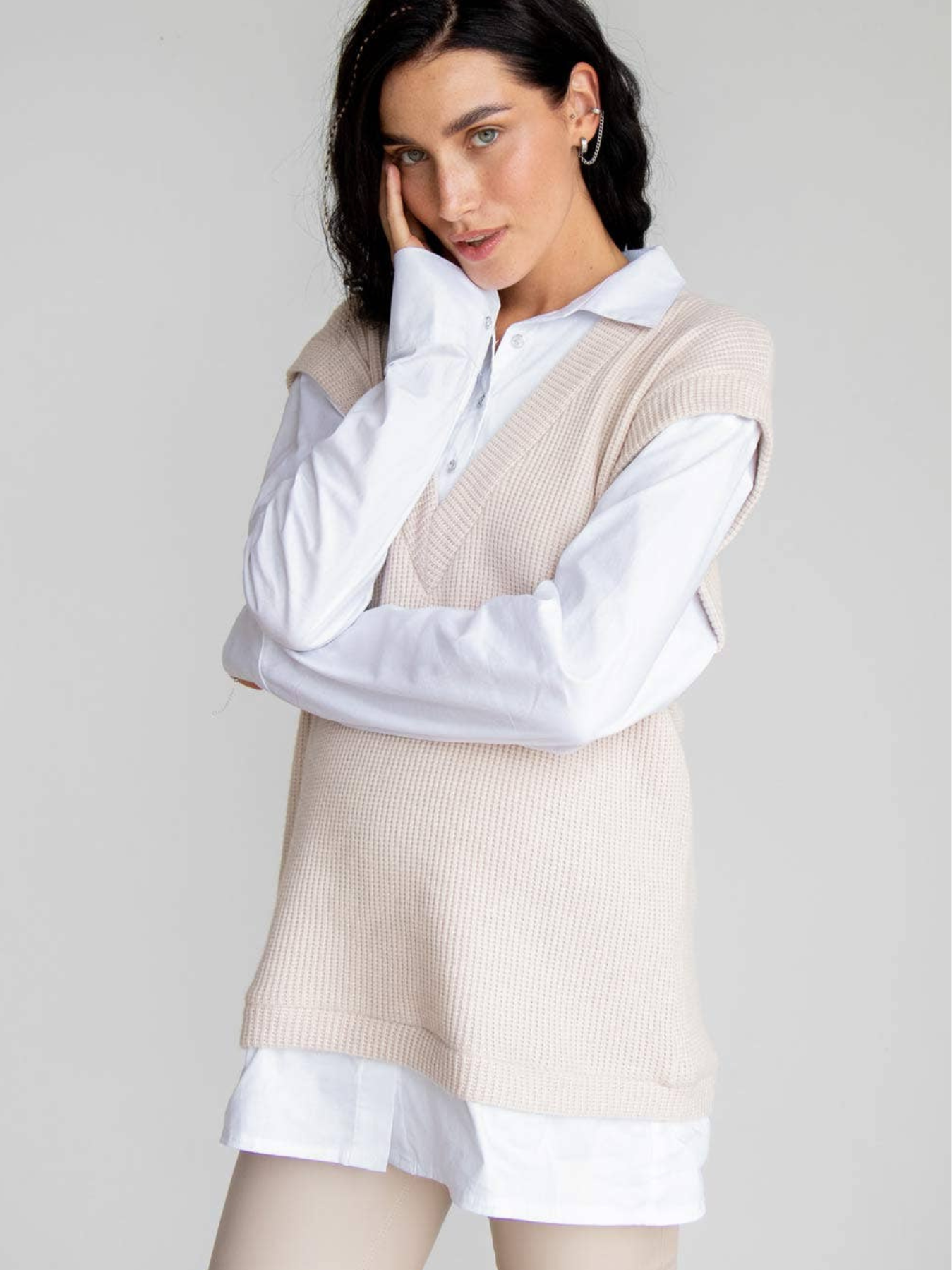 Beige maternity sweater/shirt