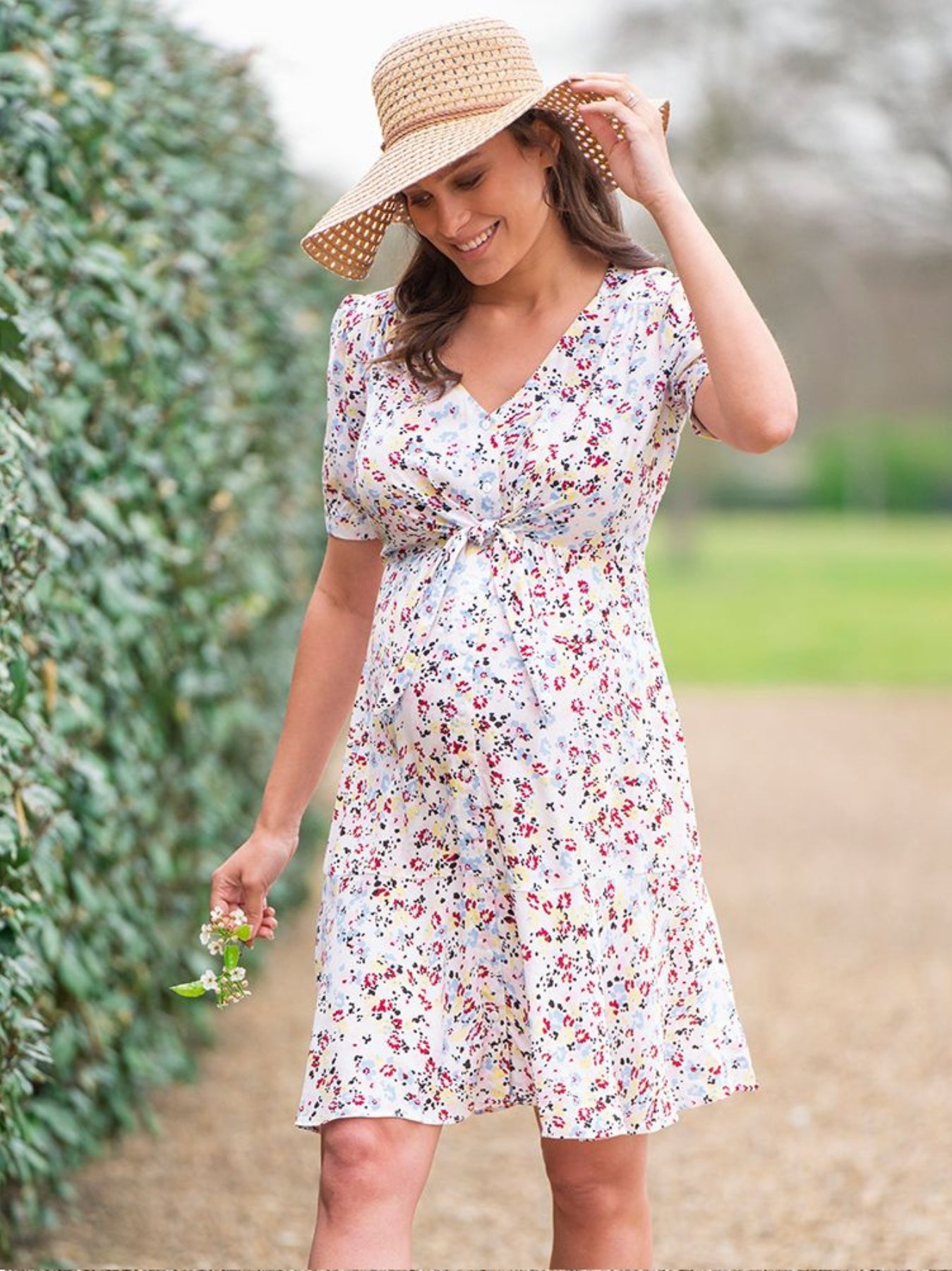 Robe blanche fleurie soleil Daffodil