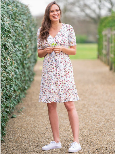 Robe blanche fleurie soleil Daffodil