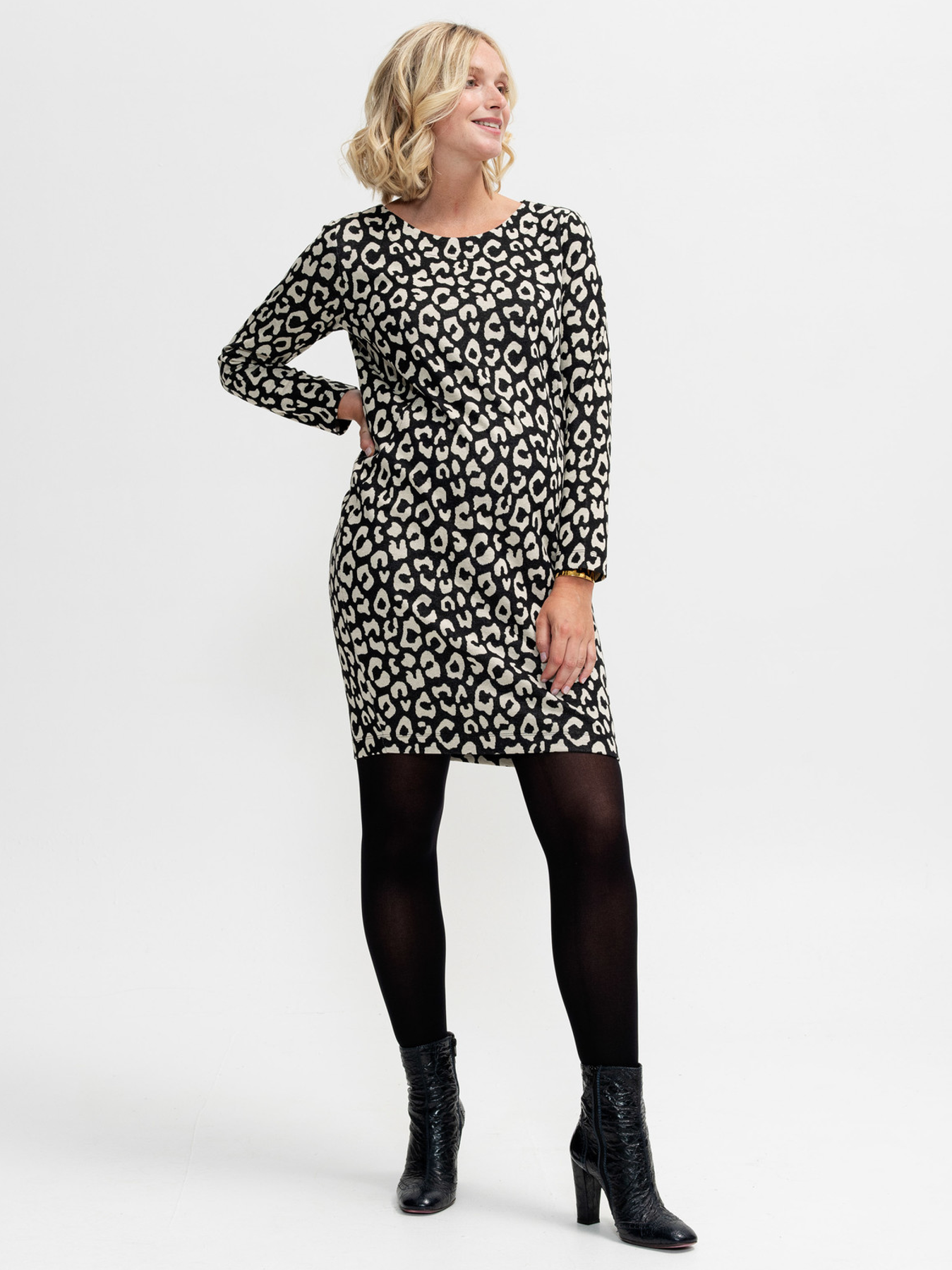 Leopard print maternity dress