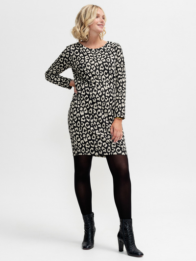 Leopard print maternity dress