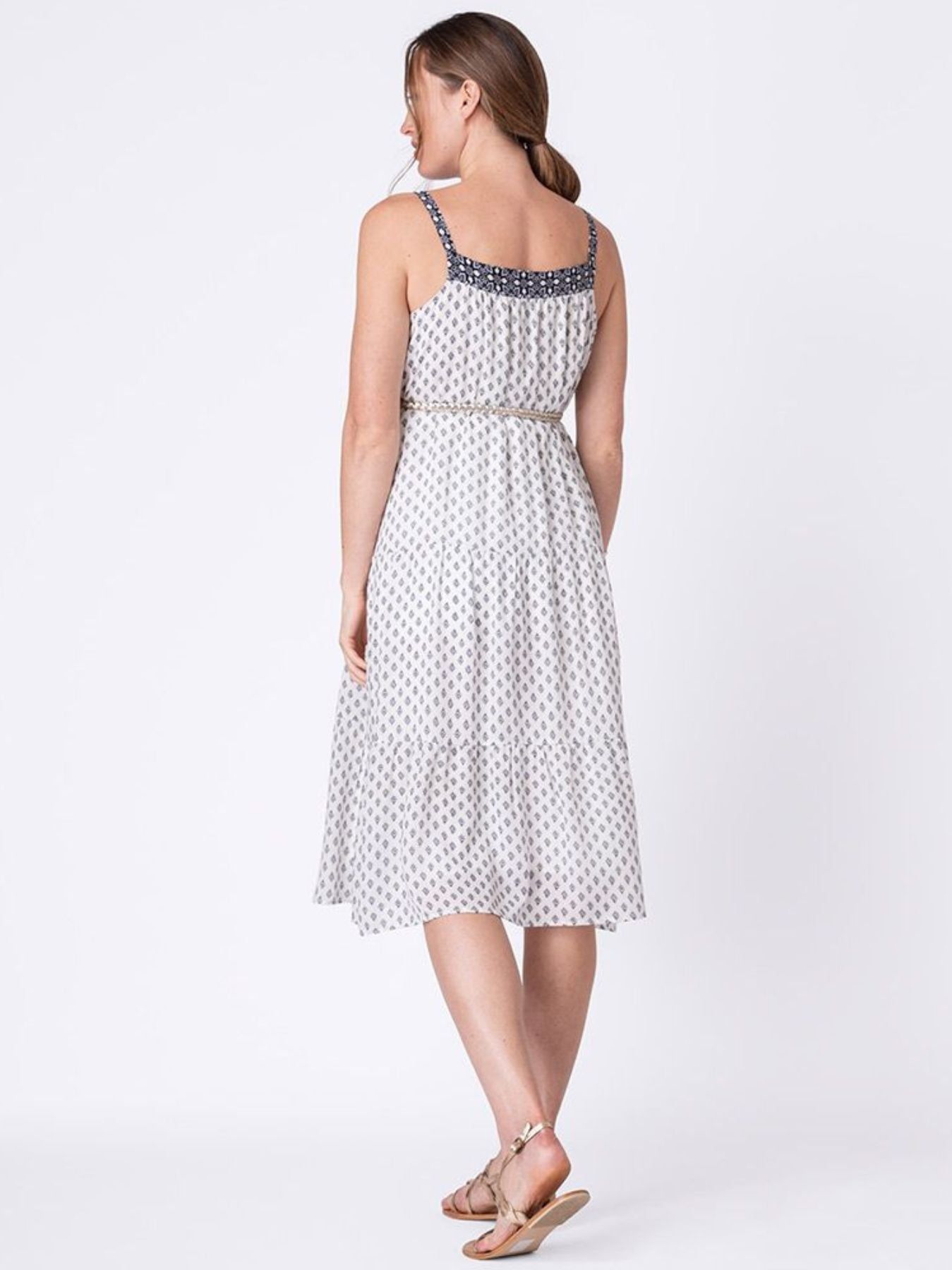Boho Nevena cotton mid-length maternity dress