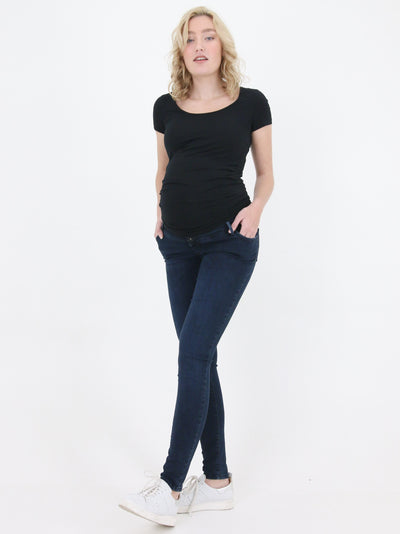 Jeans de grossesse foncé ultra skinny durable - L32