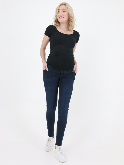Jeans de grossesse foncé ultra skinny durable - L32