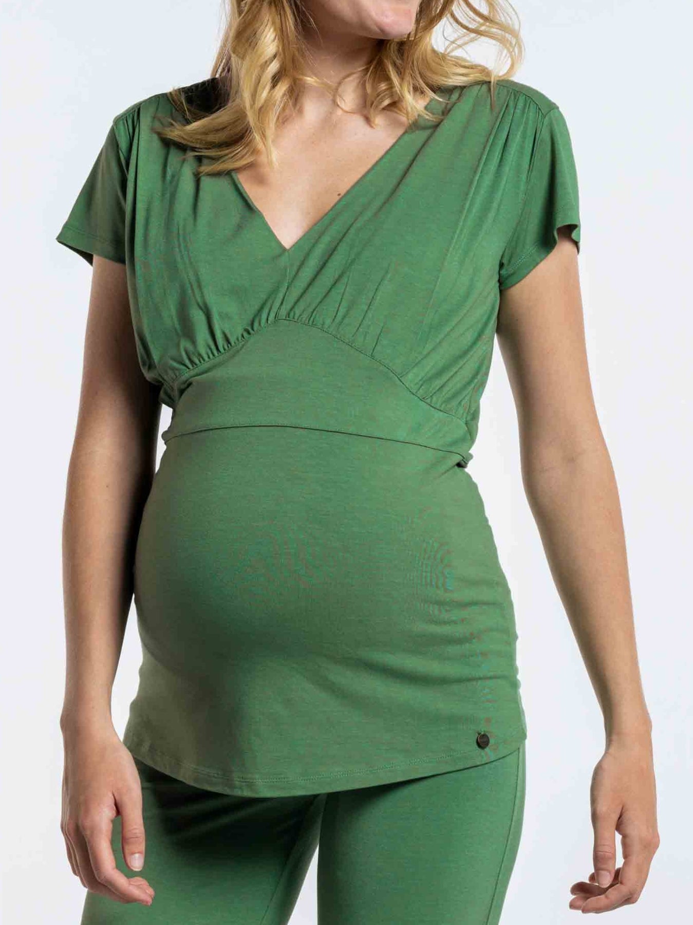 T-shirt basique à manches Vert