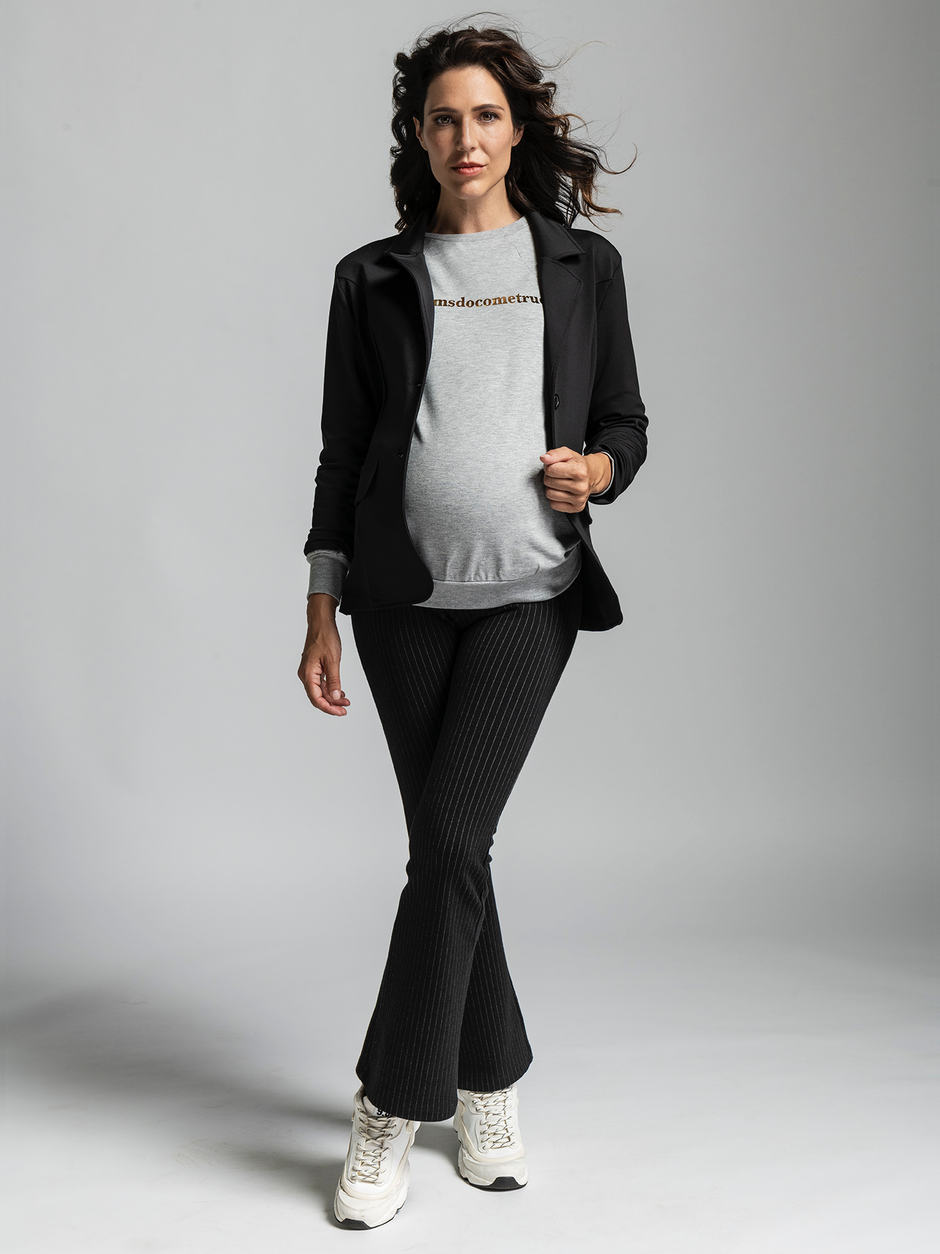 Black maternity blazer