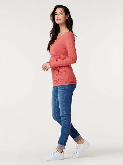 Blouse grossesse et allaitement douce Rose