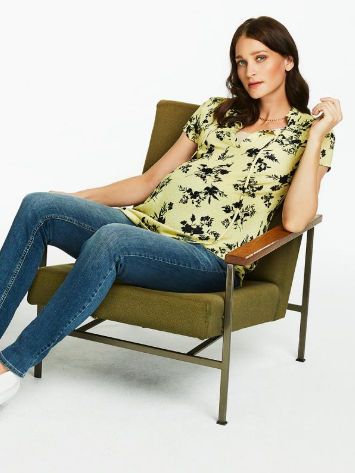Floral maternity t-shirt