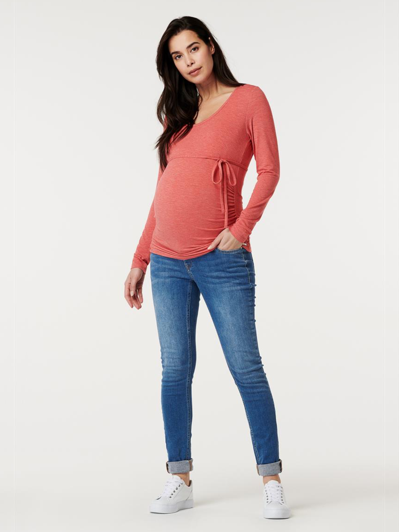 Blouse grossesse et allaitement douce Rose