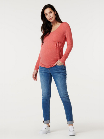 Blouse grossesse et allaitement douce Rose
