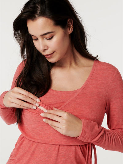 Blouse grossesse et allaitement douce Rose