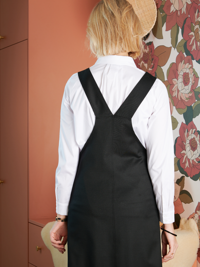 Robe salopette de grossesse unie Noire
