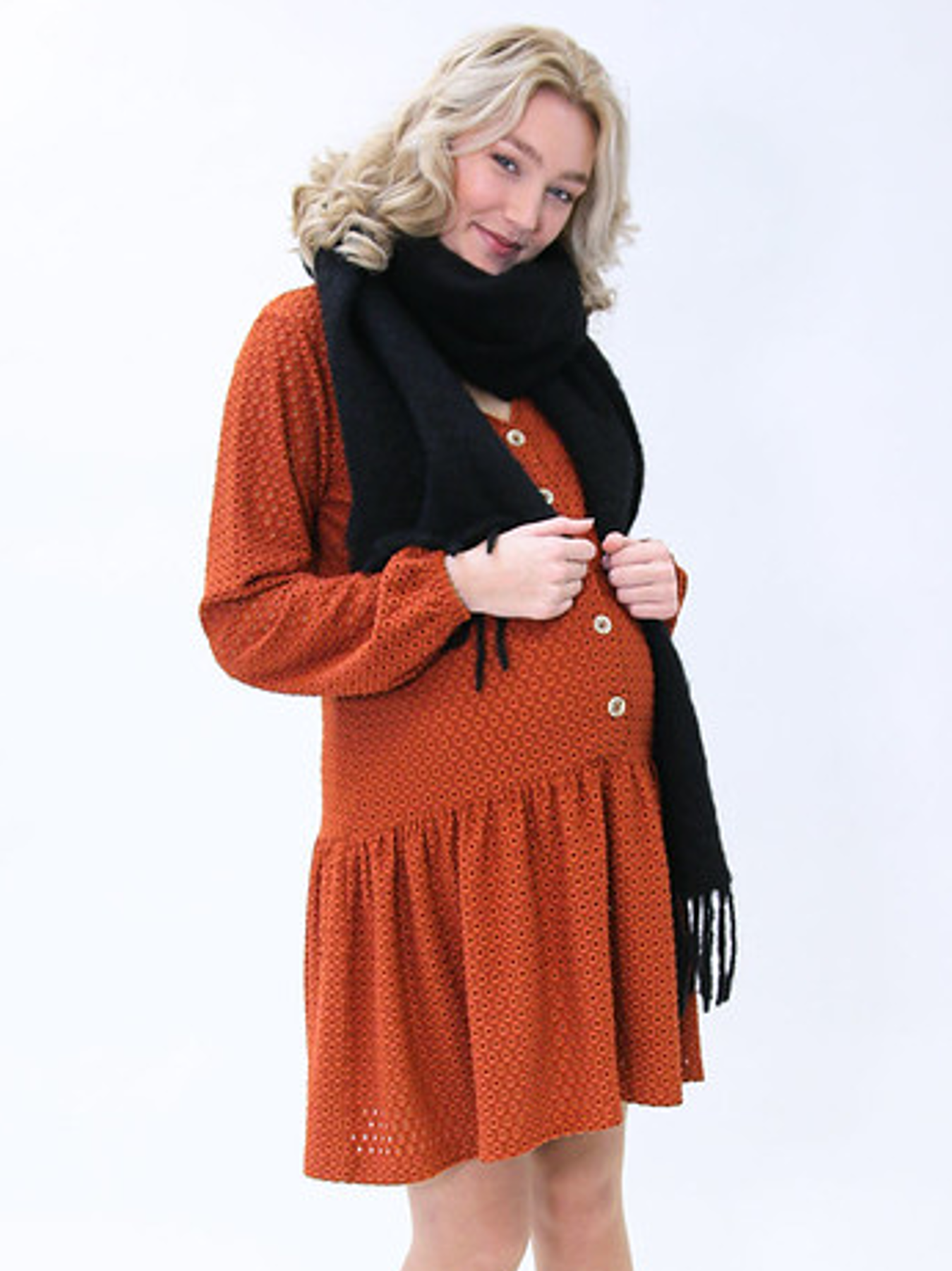 Robe de grossesse brodée Rusty