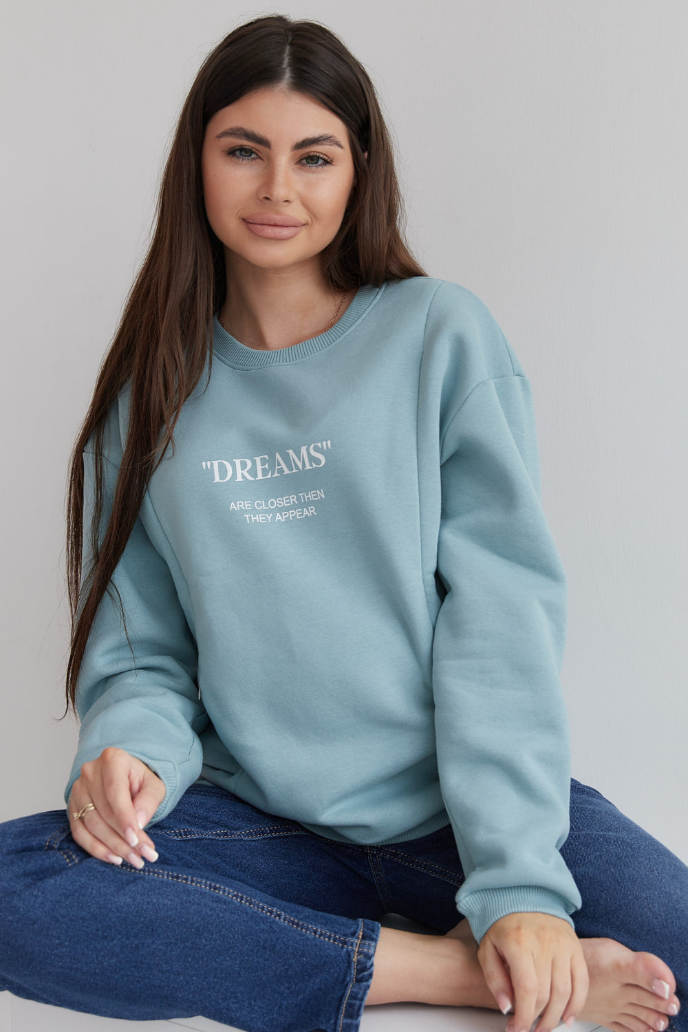 Sweat de grossesse à zips Bleu azur
