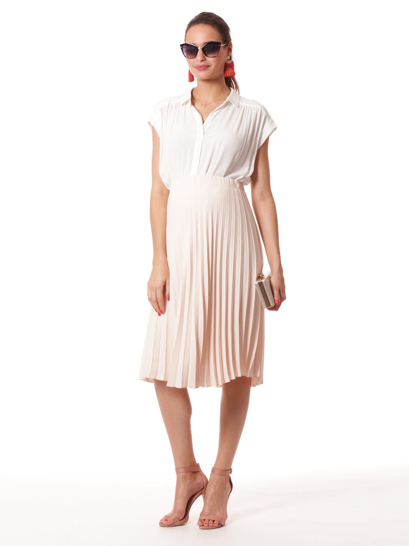 Charlotte Nude Maternity Skirt