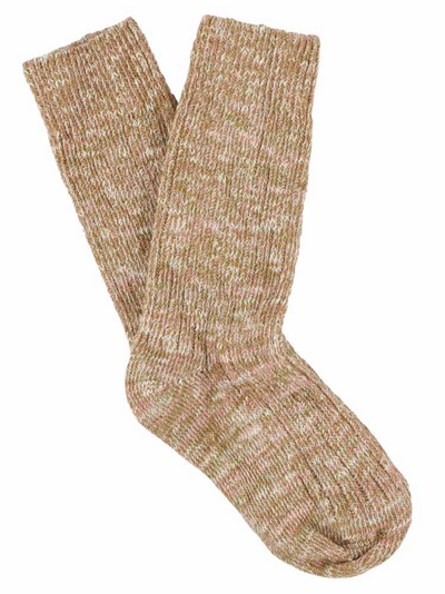 Chaussettes pour femmes - Mélange Rose/Moutarde