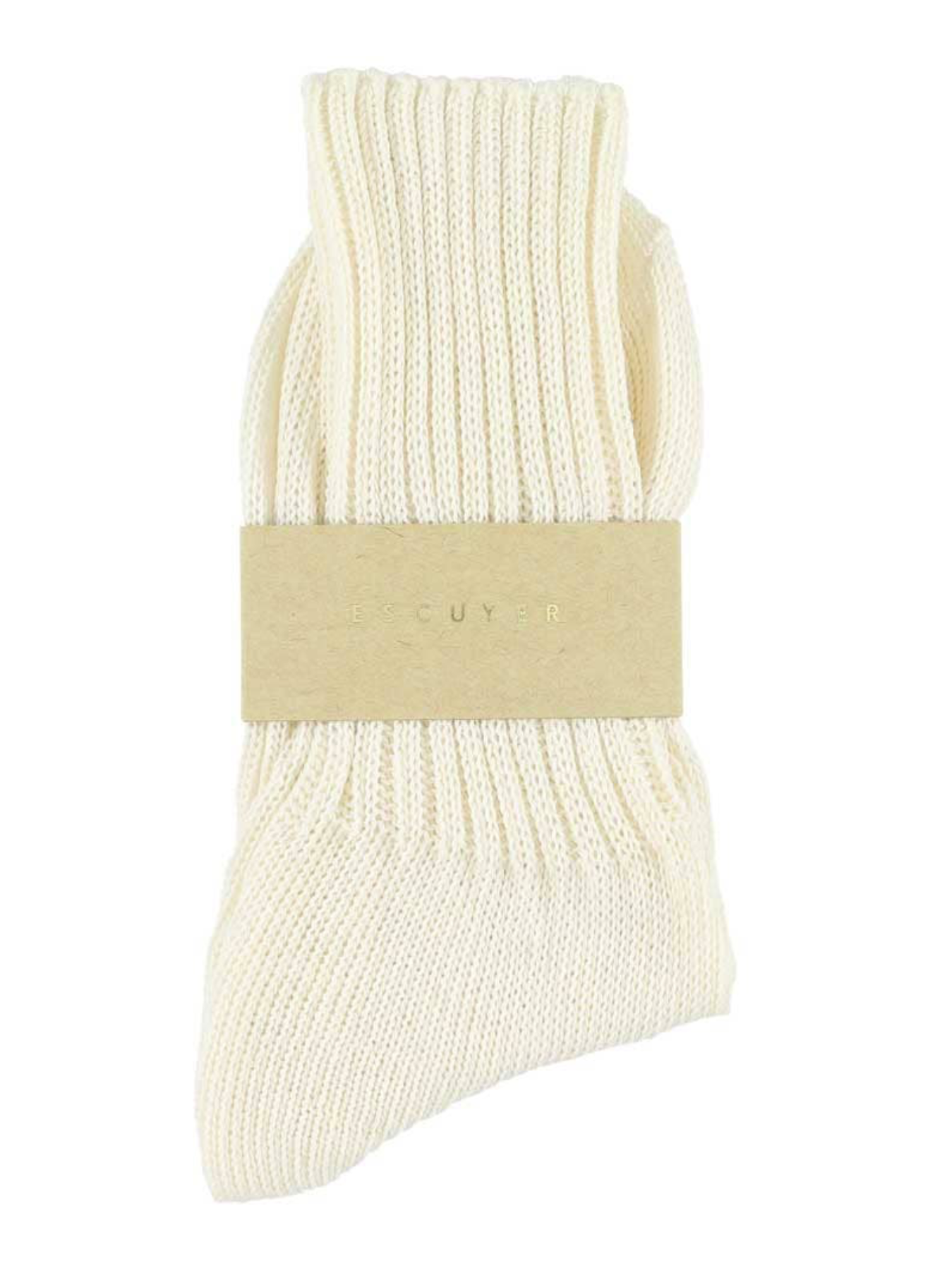 Chaussettes tricotées pour femmes  - Blanc cassé