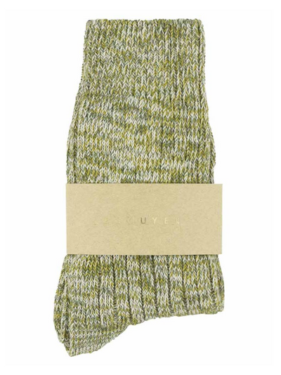 Chaussettes pour femmes - Melange Vert/Jaune