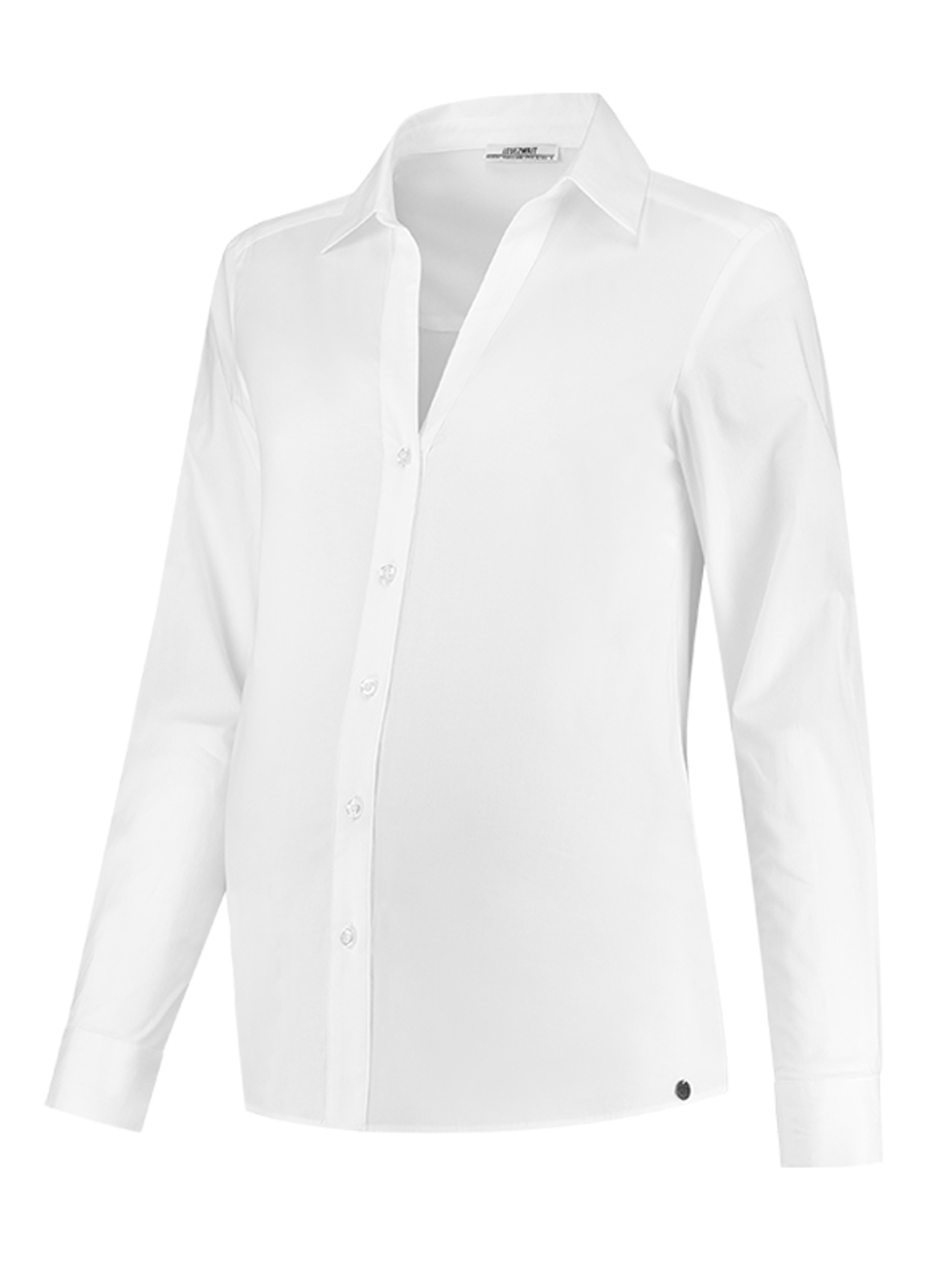 White cotton maternity shirt