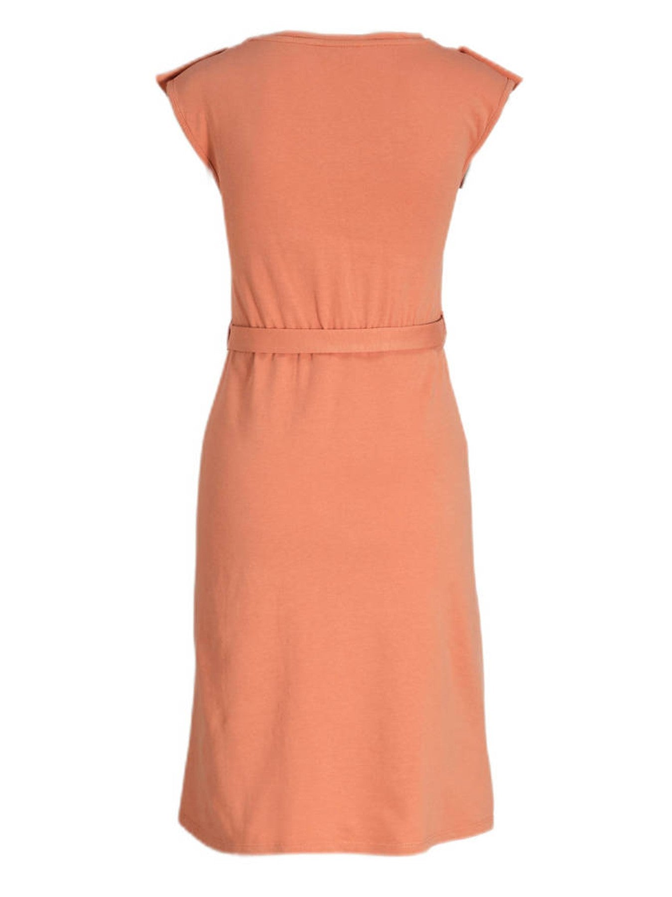 Coral Ruffle Maternity Summer Dress