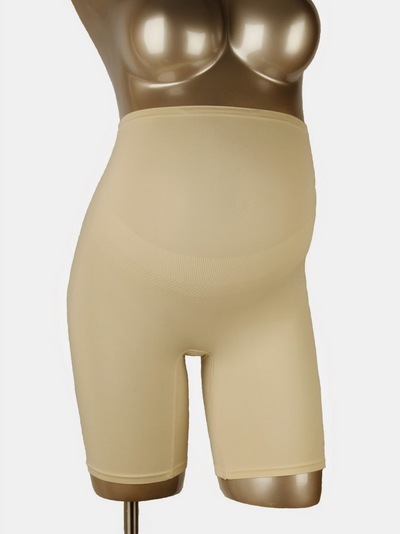 Nude Seamless Shaping Maternity Long Shorts