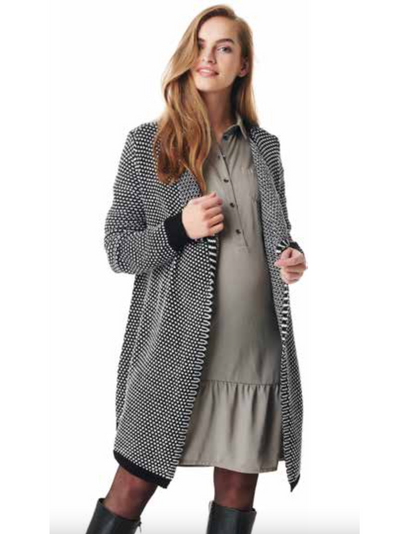 Gilet de grossesse chaud Blanc/Noir