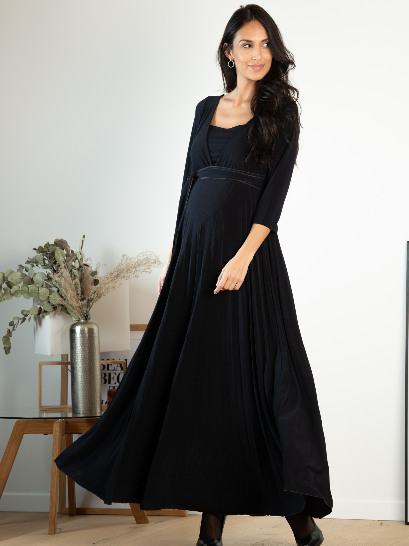 Imani Long Ceremony Dress - Navy