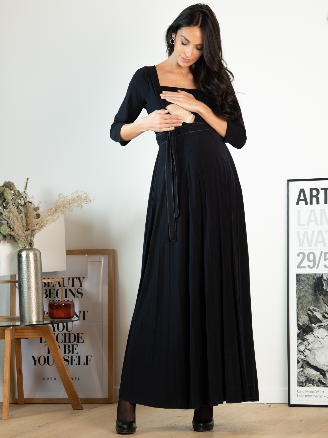 Imani Long Ceremony Dress - Navy