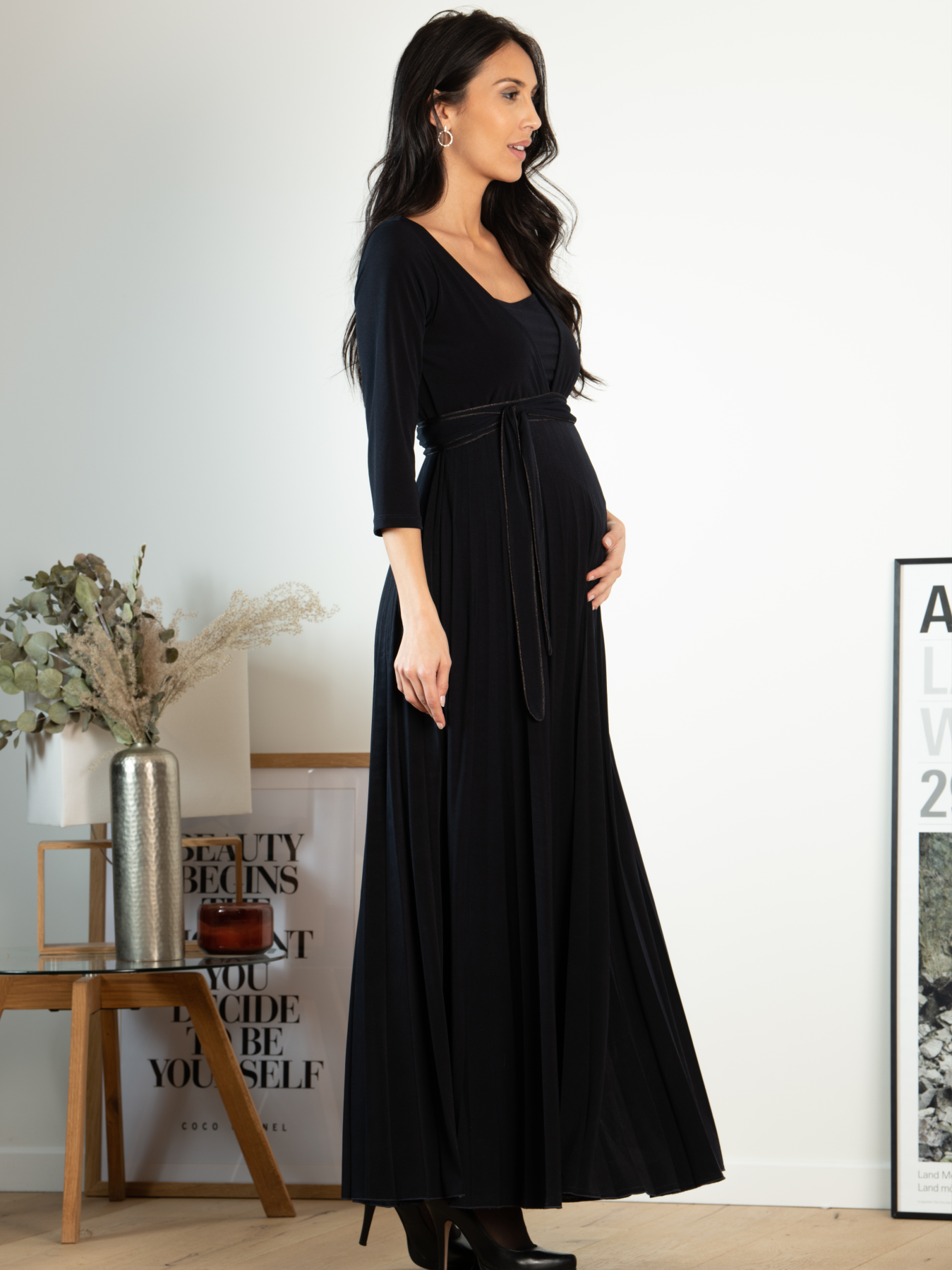 Imani Long Ceremony Dress - Navy