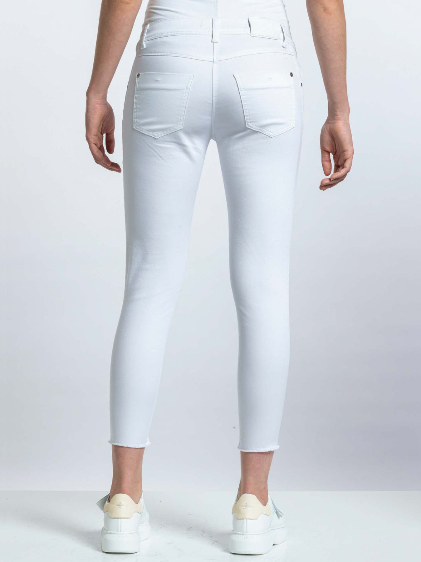 Korte zwangerschapsjeans Wit