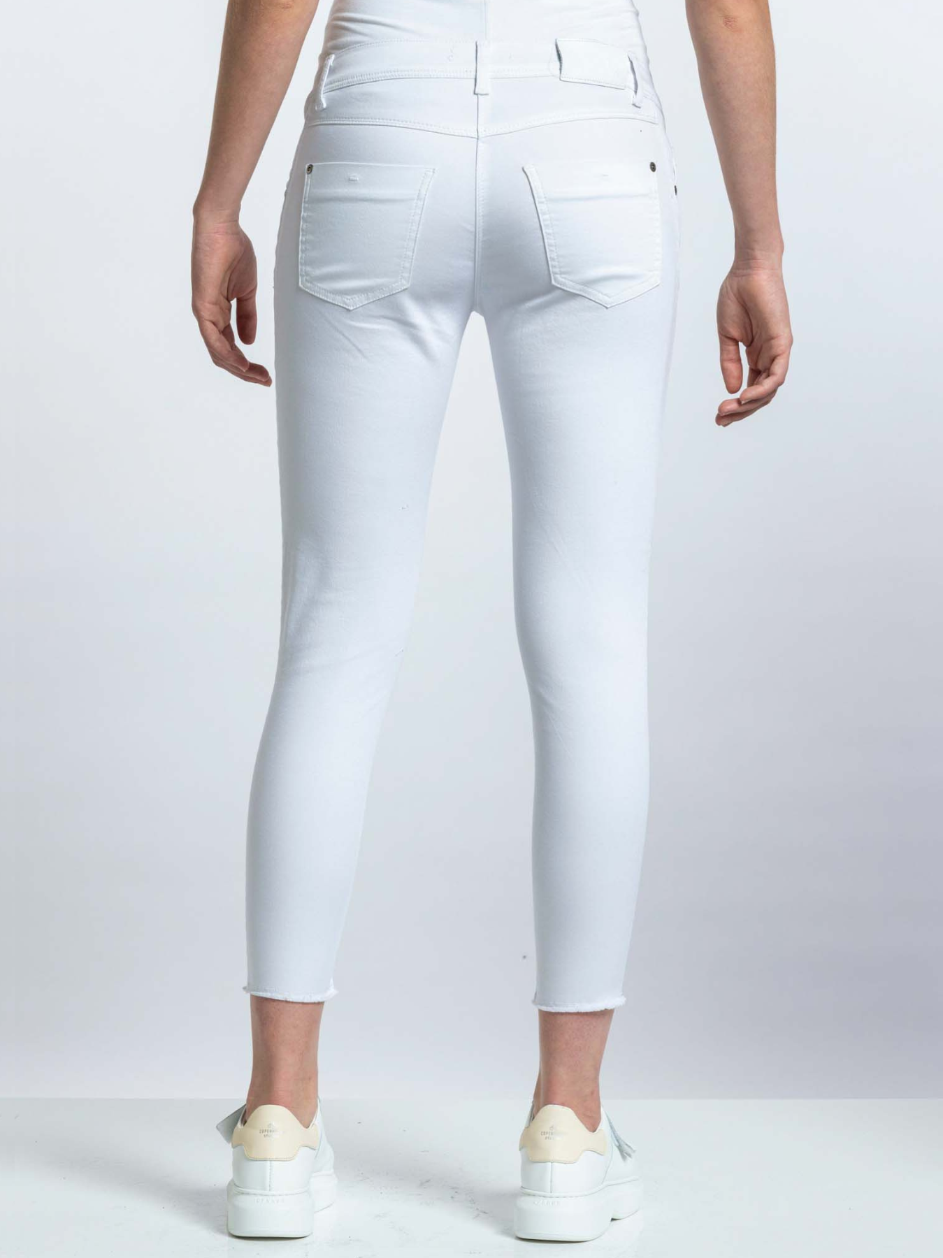 Jeans de grossesse court Blanc