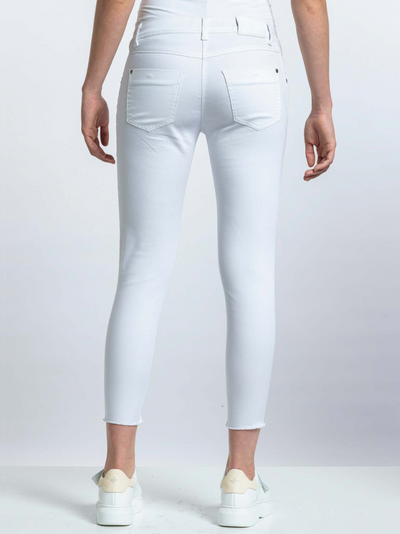Korte zwangerschapsjeans Wit