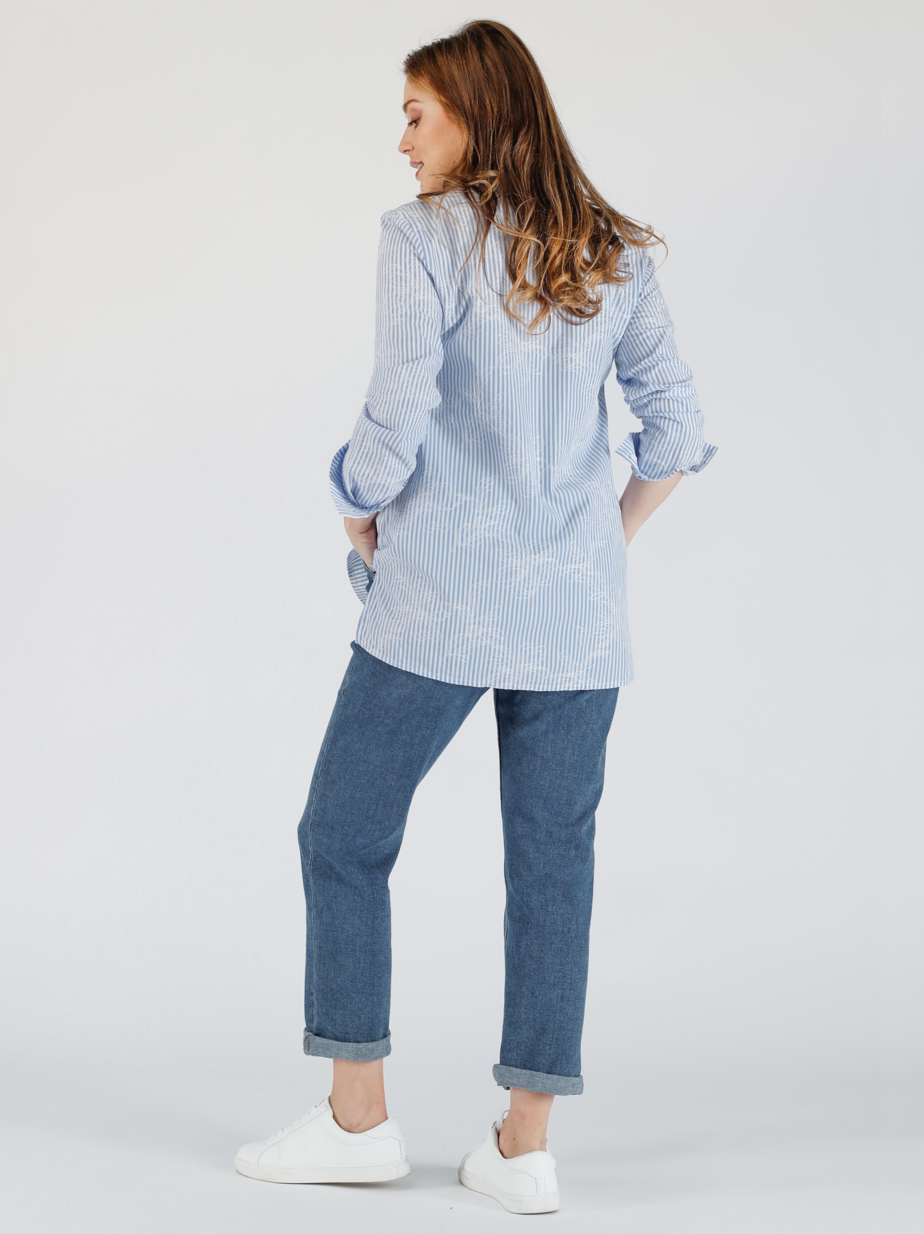 Jeans de grossesse Carrie Mom fit Mi-bleu