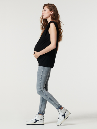 Jeans moderne de grossesse Gris