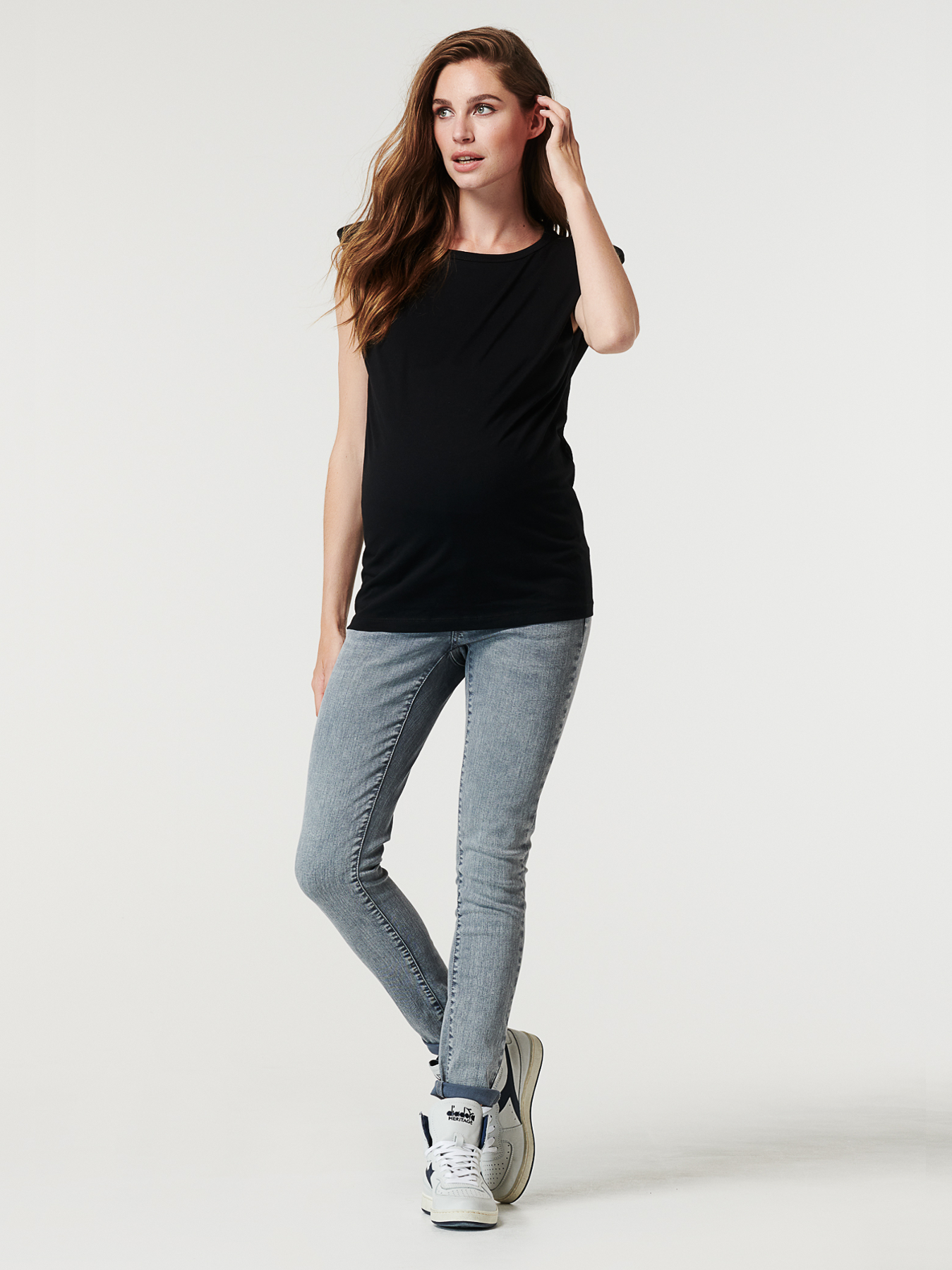 Jeans moderne de grossesse Gris