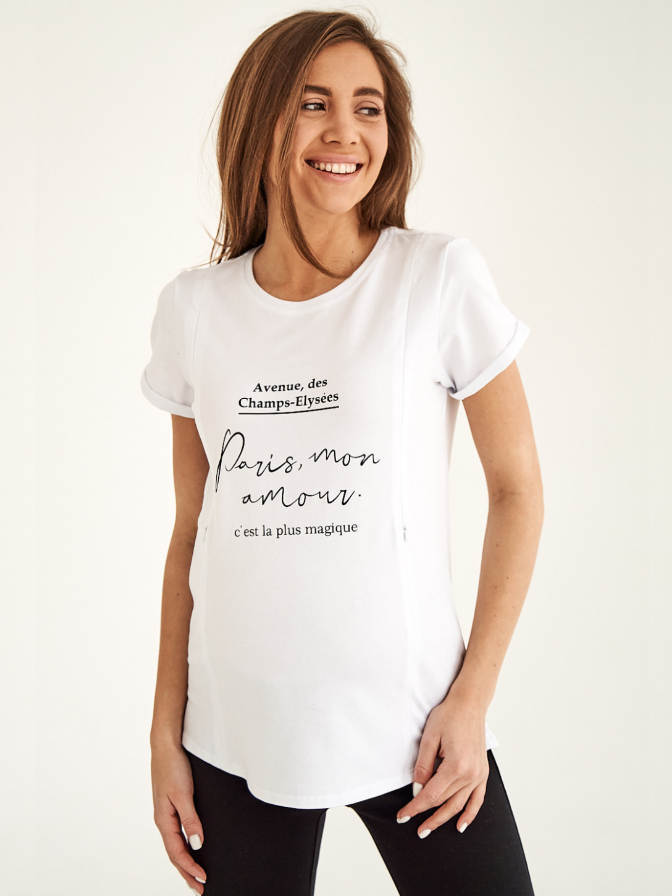 T-shirt 'Paris Mon amour' White