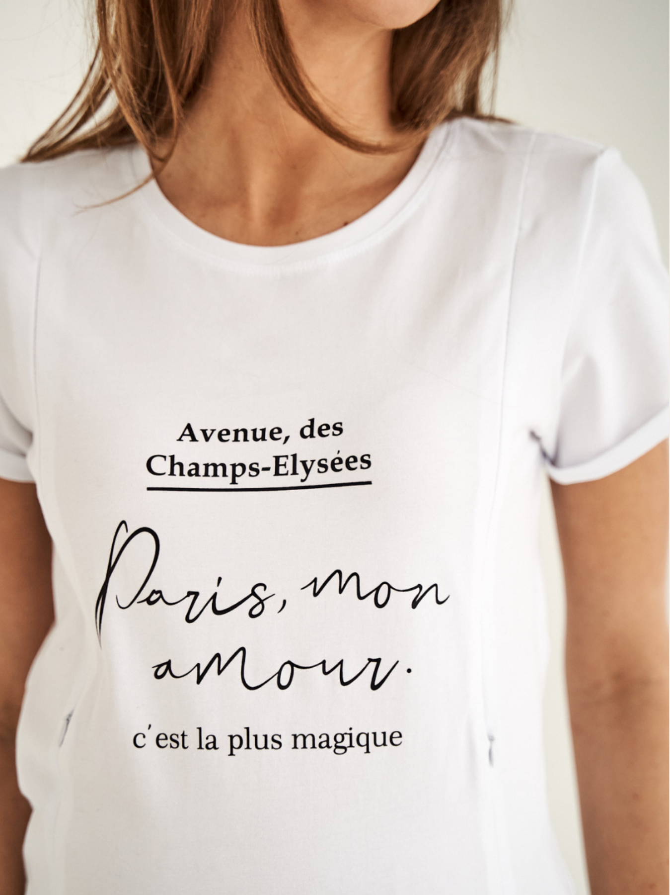 T-shirt 'Paris Mon amour' White