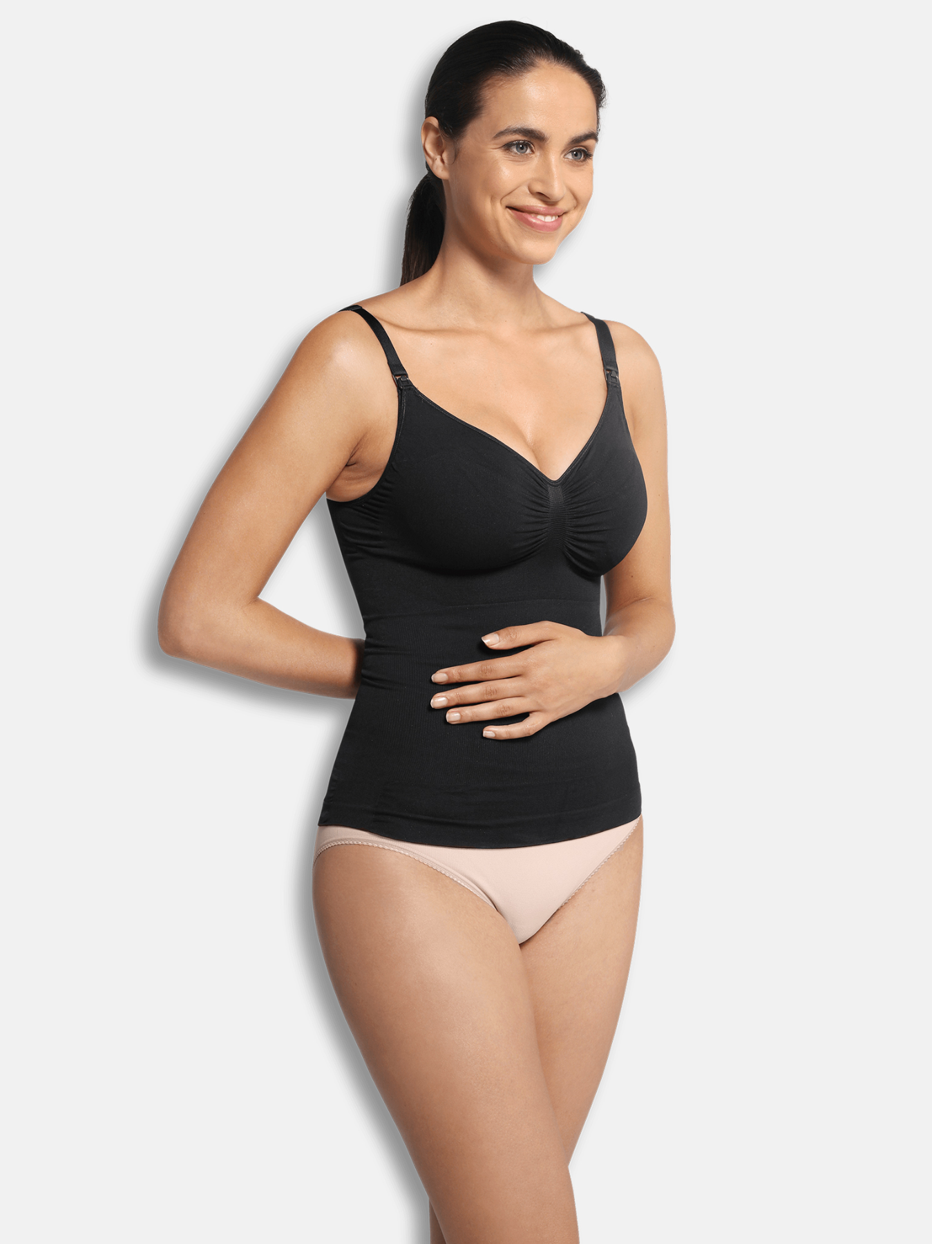 Top d'allaitement sans coutures Noir