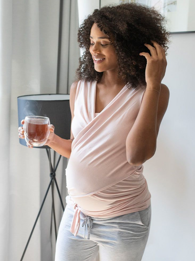 Poederroze mouwloze skin-to-skin top