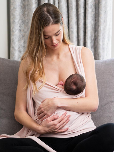 Poederroze mouwloze skin-to-skin top