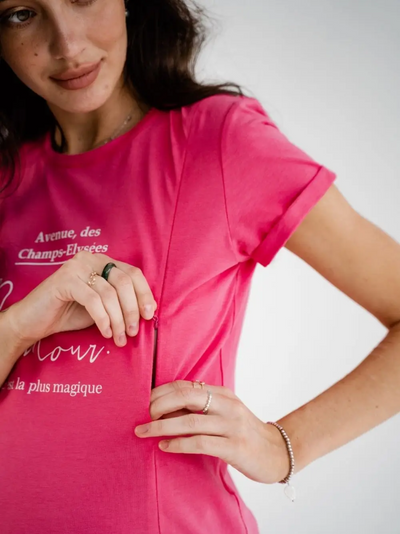 T-shirt 'Paris Mon amour' Pink