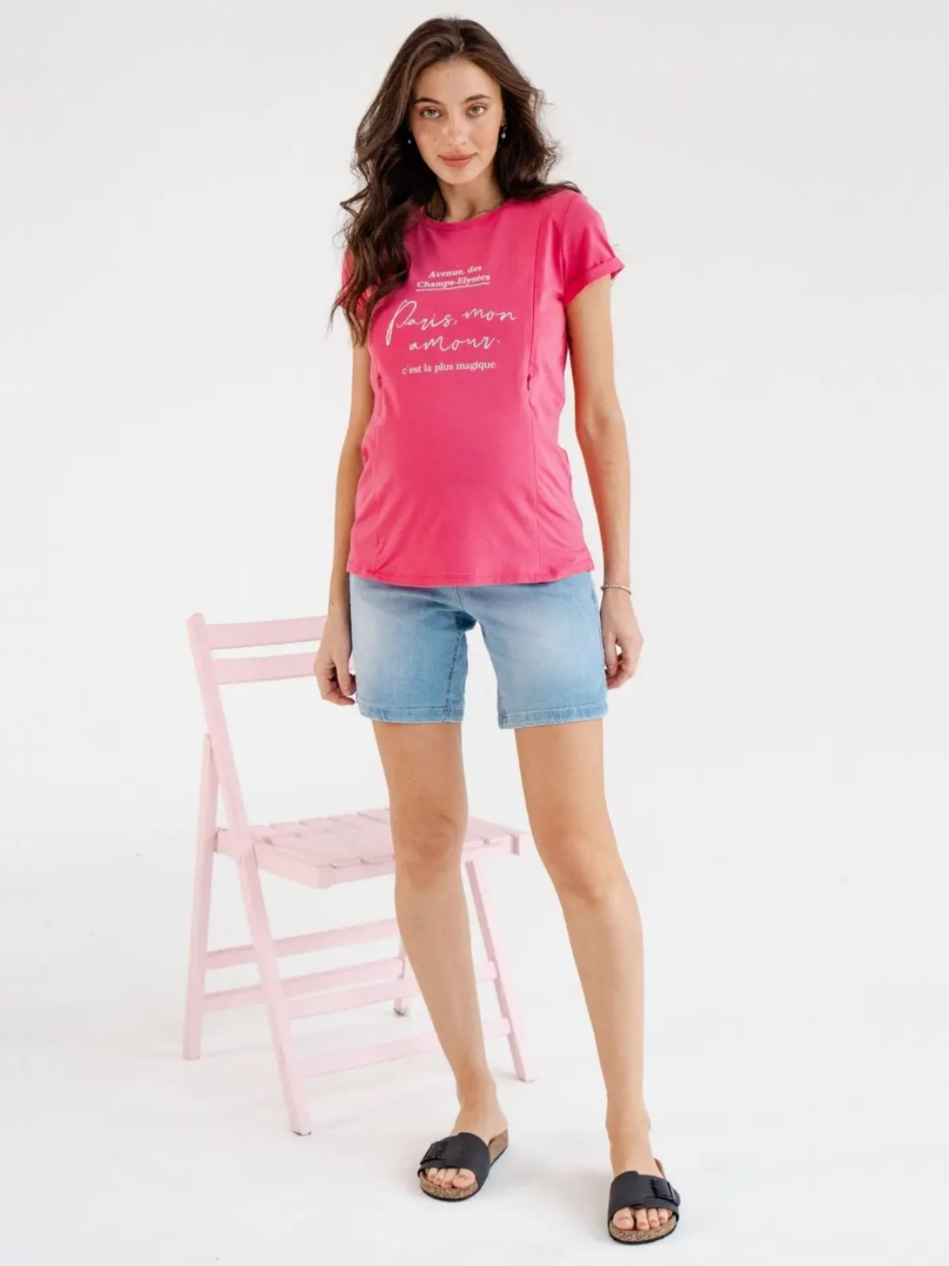 T-shirt 'Paris Mon amour' Pink