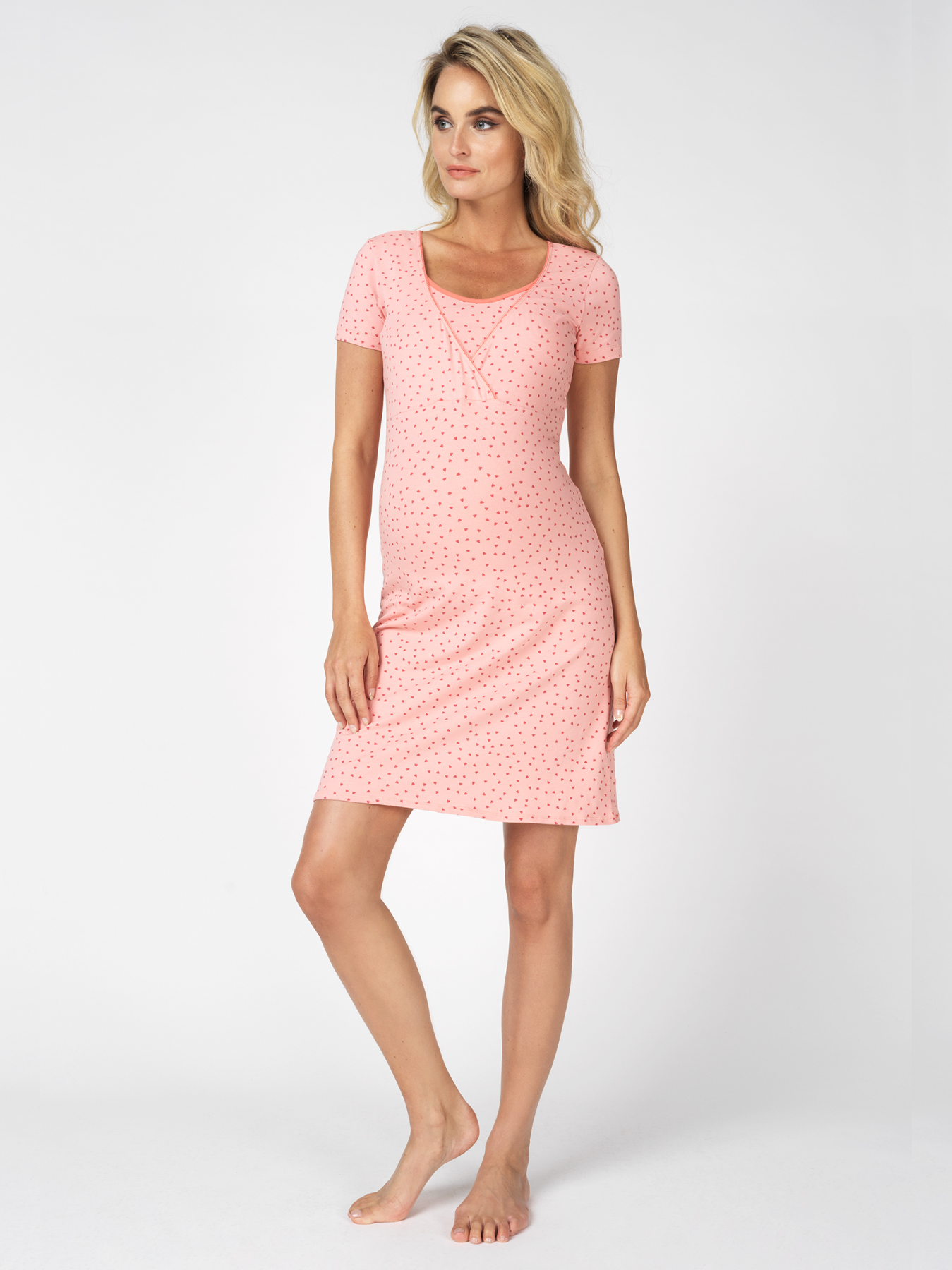 Robe de nuit à coeurs